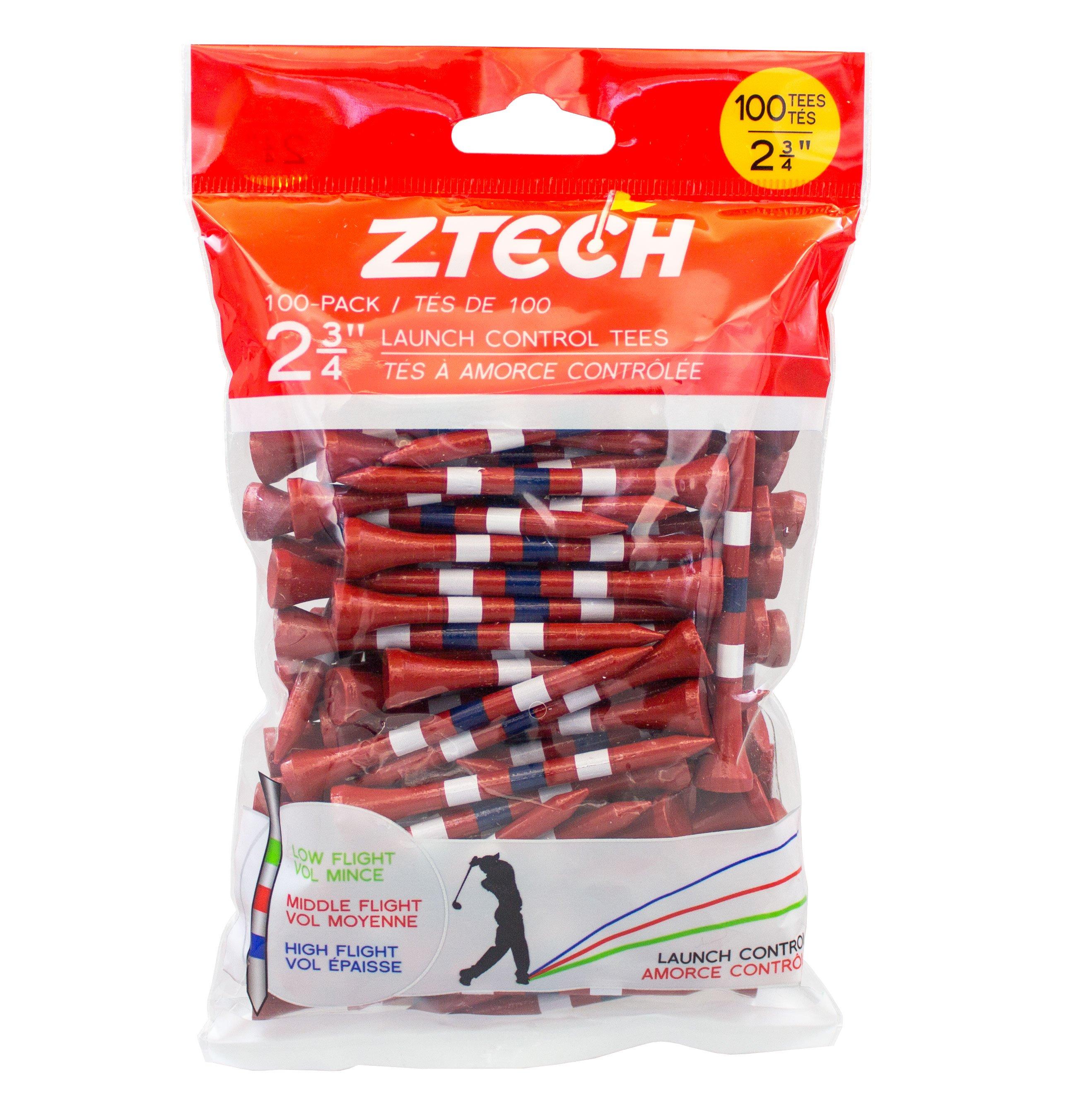 Red 2 3/4 Inch Tees With White & Blue Stripes (100 Count) | ZTECH
